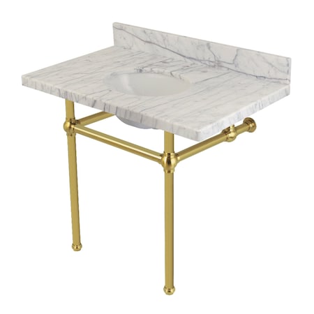 Fauceture Combo, CarraraMarble/Brass KVPB3630MB7